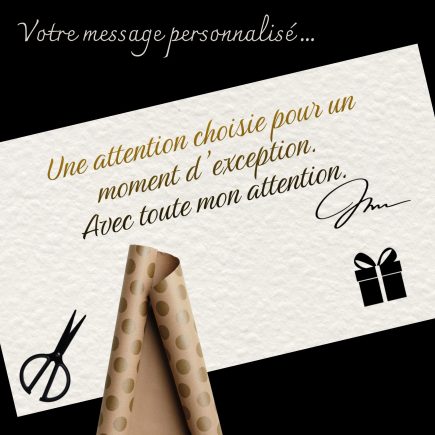 Message personnalisé & emballage cadeau